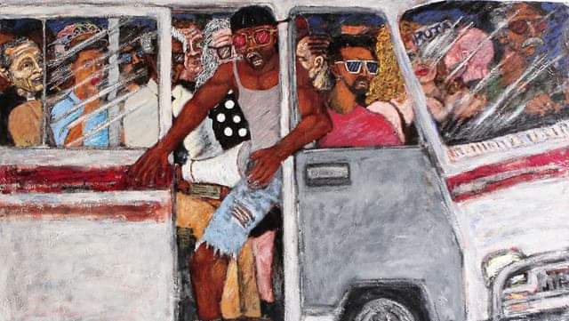 Jose Levy, La guagua, 40 x 60 Pulgs_